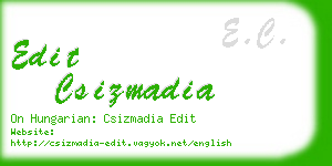 edit csizmadia business card